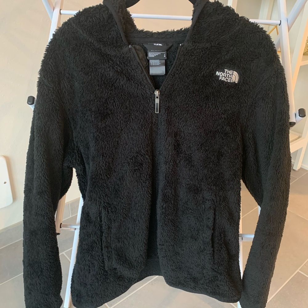 Fuzzy North Face Jacket (w/ hood)